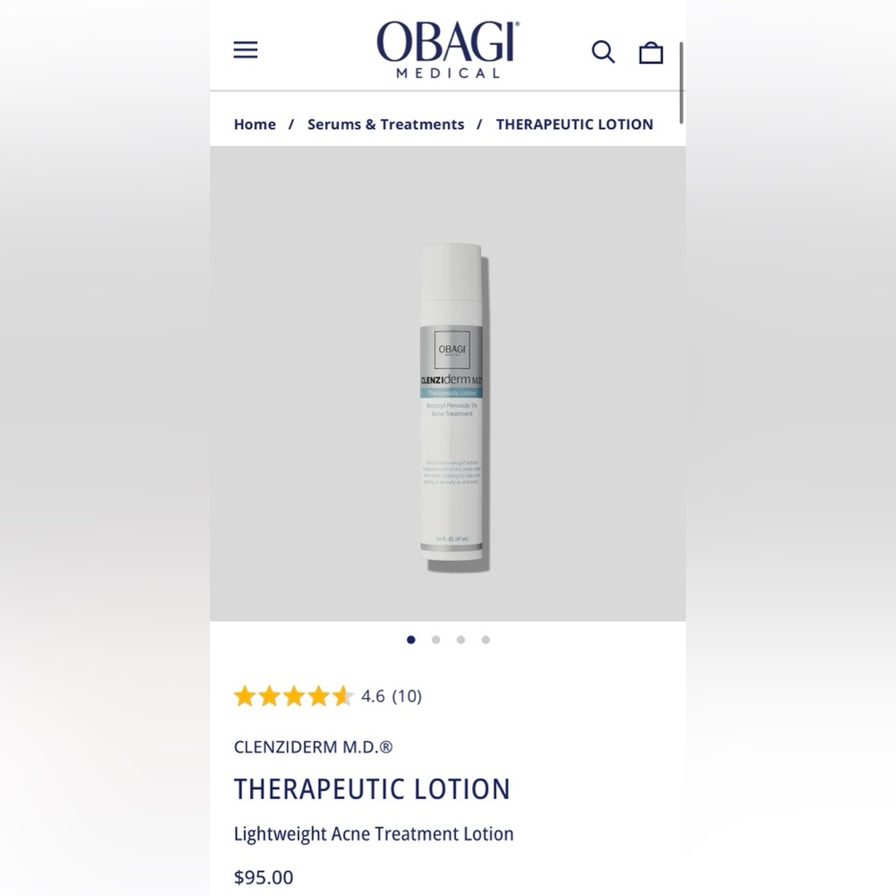 Obagi CLENZIderm M.D. Acne Treatment Lotion - White
